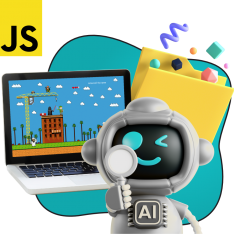 Язык программирования JavaScript + AI. Проектное обучение + геймификация + AI-помощники - КИБЕРшкола программирования для детей, компьютерные курсы для школьников, начинающих и подростков - KIBERone г. Некрасовка