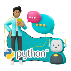 Умный чат-бот на Python - КИБЕРшкола программирования для детей, компьютерные курсы для школьников, начинающих и подростков - KIBERone г. Некрасовка